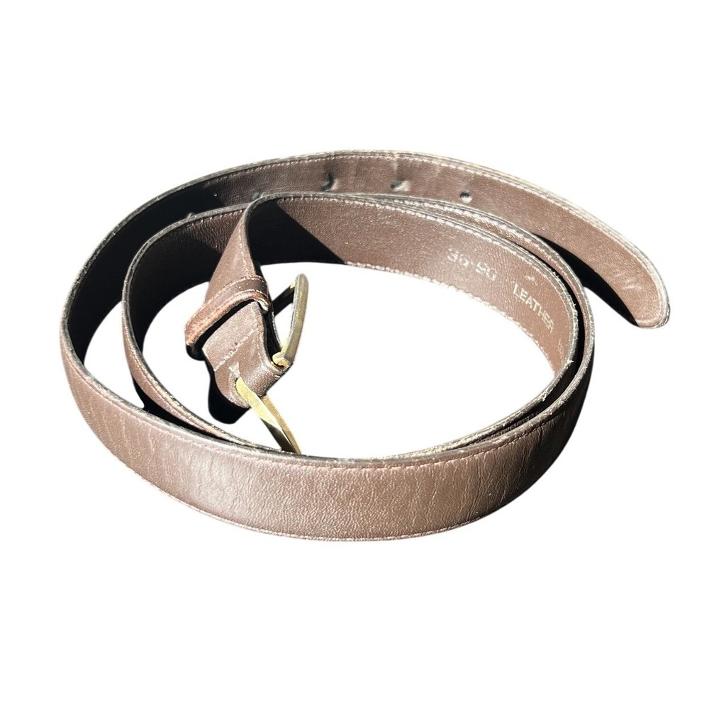 Vintage John Henry Brown‎ Leather Belt Men's Size 36-50 Made in Uruguay Classic